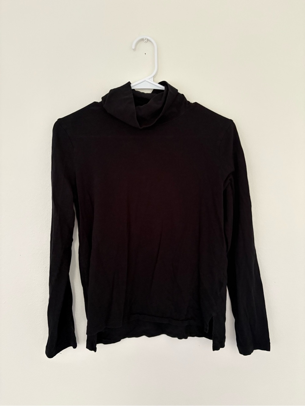 Madewell 100% Cotton Classic Black Turtleneck Long-Sleeve Top Women’s SMALL